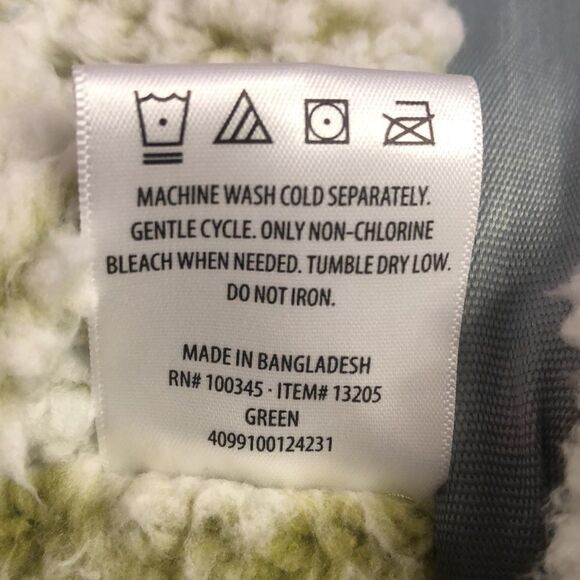 Serra Ladies Women’s Sherpa Quarter Zip Pullover Size Large Green Soft Top - Picture 6 of 6